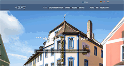 Desktop Screenshot of hotelzurpost-velburg.de